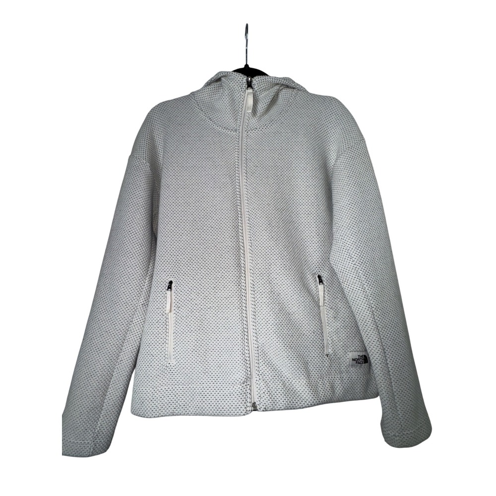 The North Face‎ Womens Full Zip Hooded Jacket Textured White Small